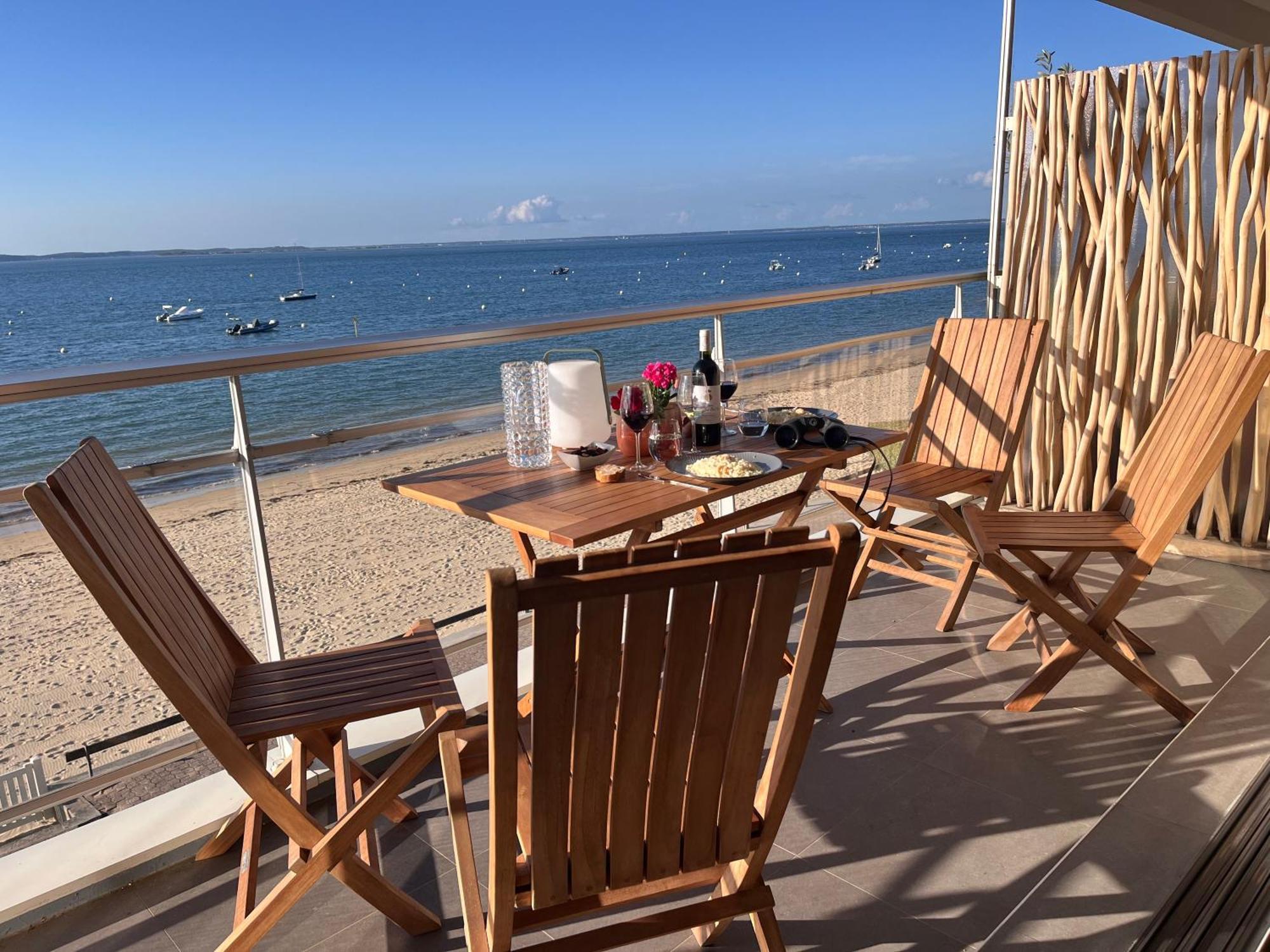 Premiere Ligne Acces Prive Et Direct A La Plage Vue Mer Arcachon Exterior photo